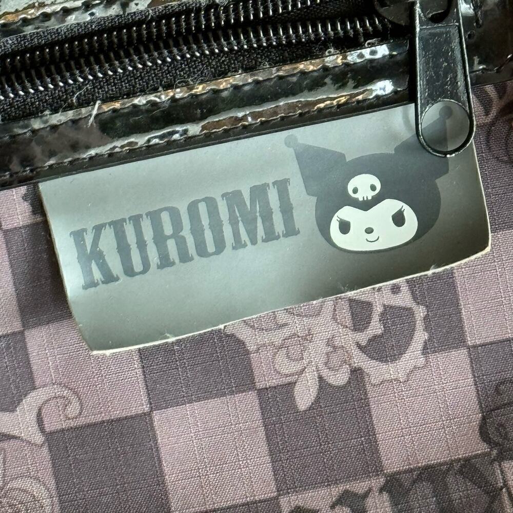 2008 Sanrio Kuromi Checker Clutch Purse Bag Detachable Strap Rare LEGENDARY - Picture 9 of 16